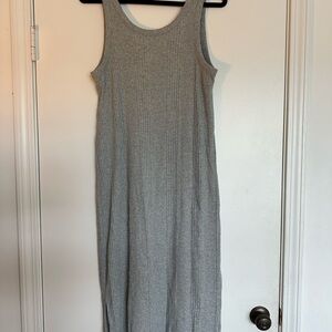 Gray Sleeveless Knit Dress